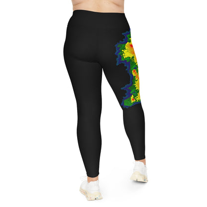 Radar Print Plus Size Leggings