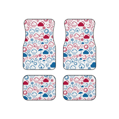 Wx Icon (Red/Blue) Car Mats (Set of 4)