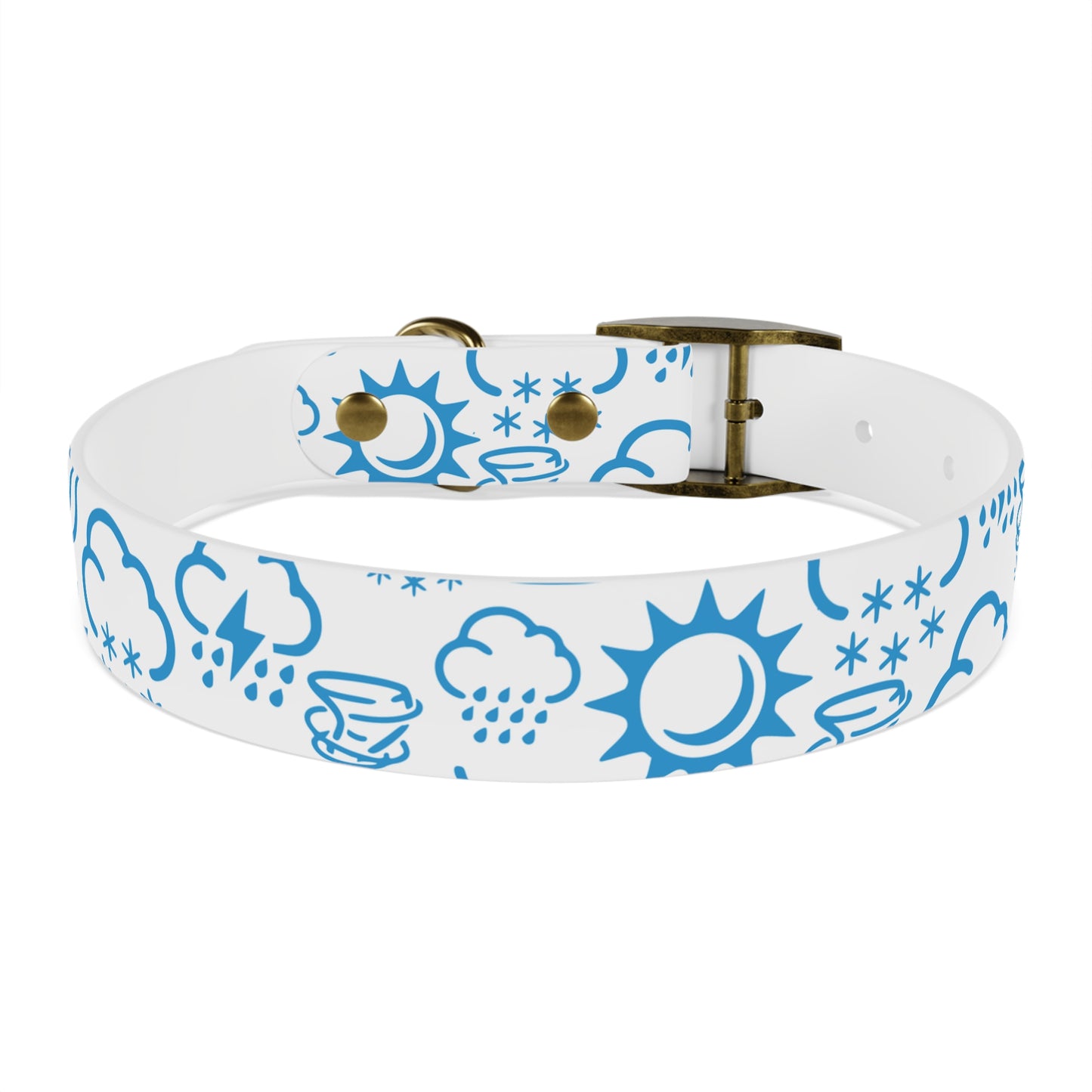 Wx Icon (White/Blue) Dog Collar