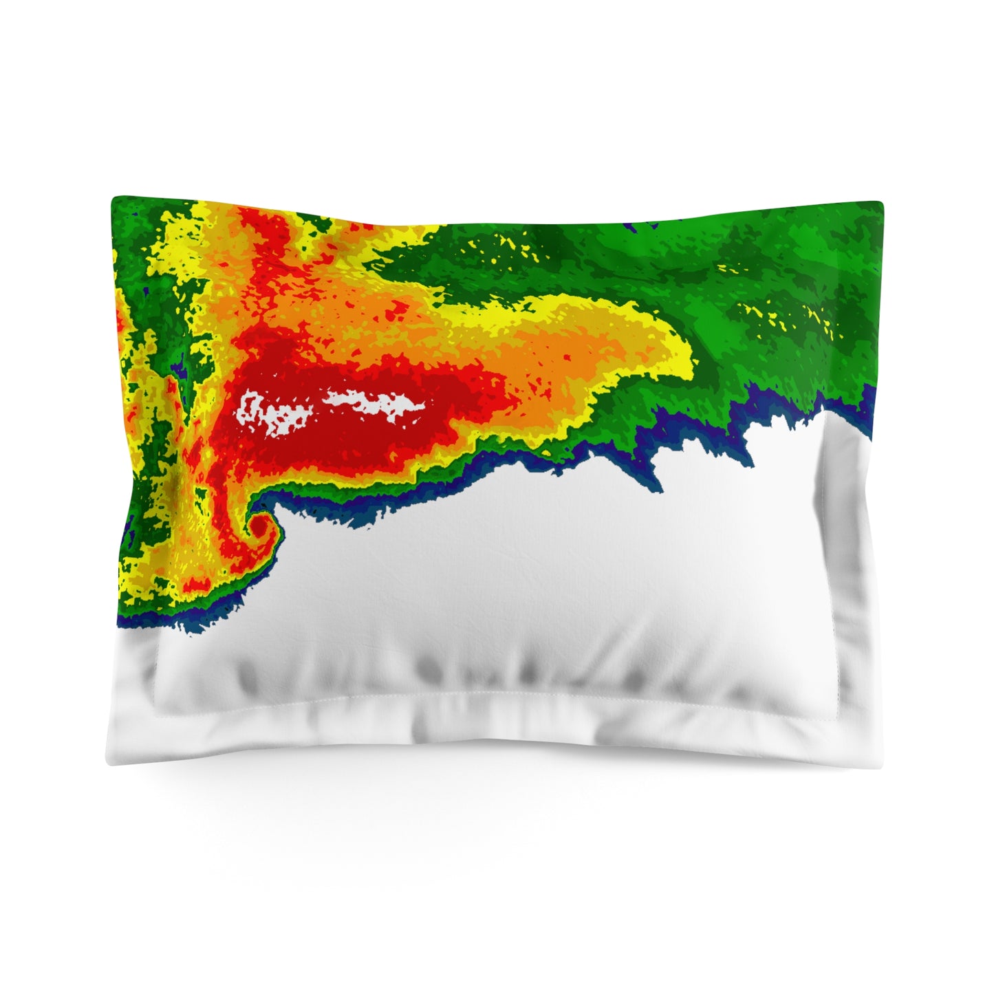 Radar Print (White) Microfiber Pillow Sham