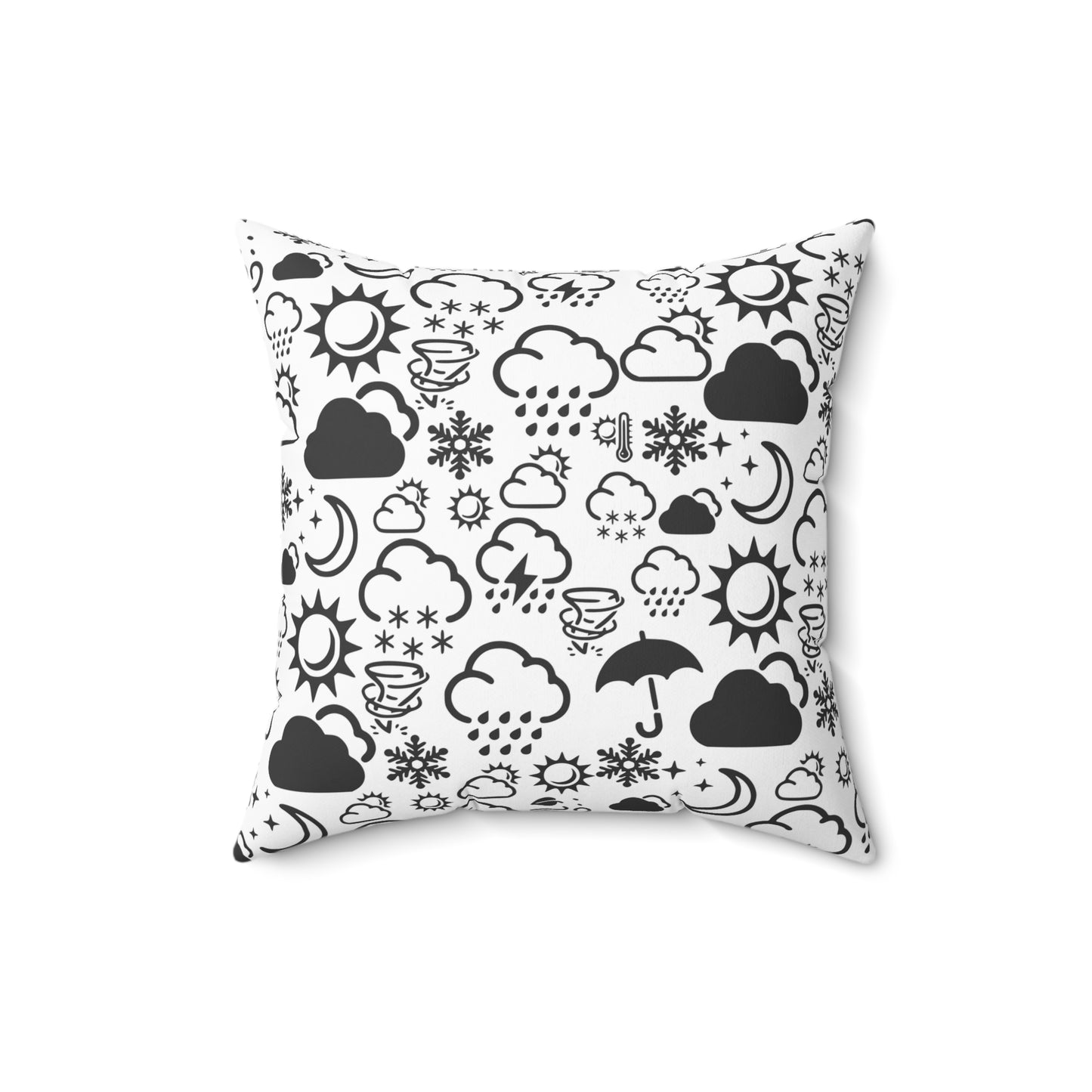 Wx Icon (White/Black) Throw Pillow