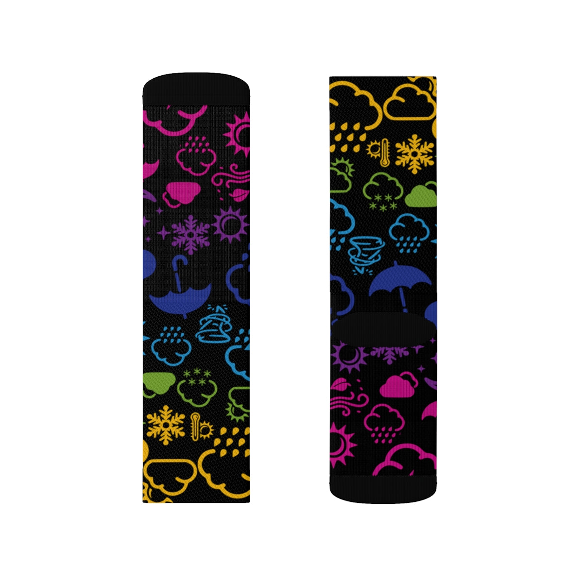 Wx Icon (Black/Rainbow) Socks