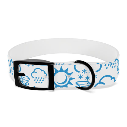 Wx Icon (White/Blue) Dog Collar