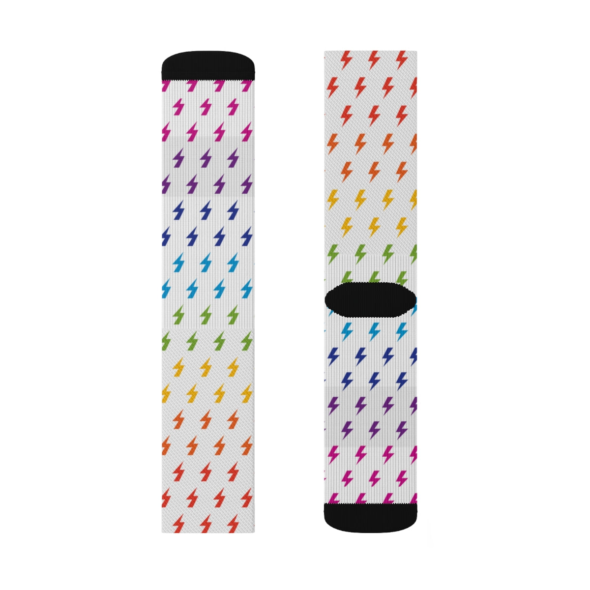 Lightning (White/Rainbow) Socks