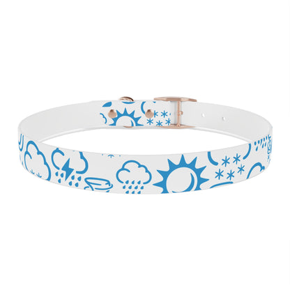 Wx Icon (White/Blue) Dog Collar