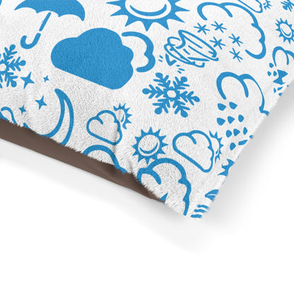 Wx Icon (White/Blue) Pet Bed