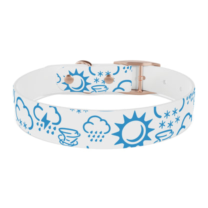 Wx Icon (White/Blue) Dog Collar