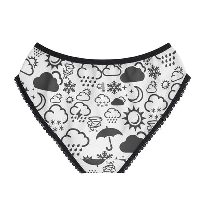 Wx Icon (White/Black) Cheeky Briefs