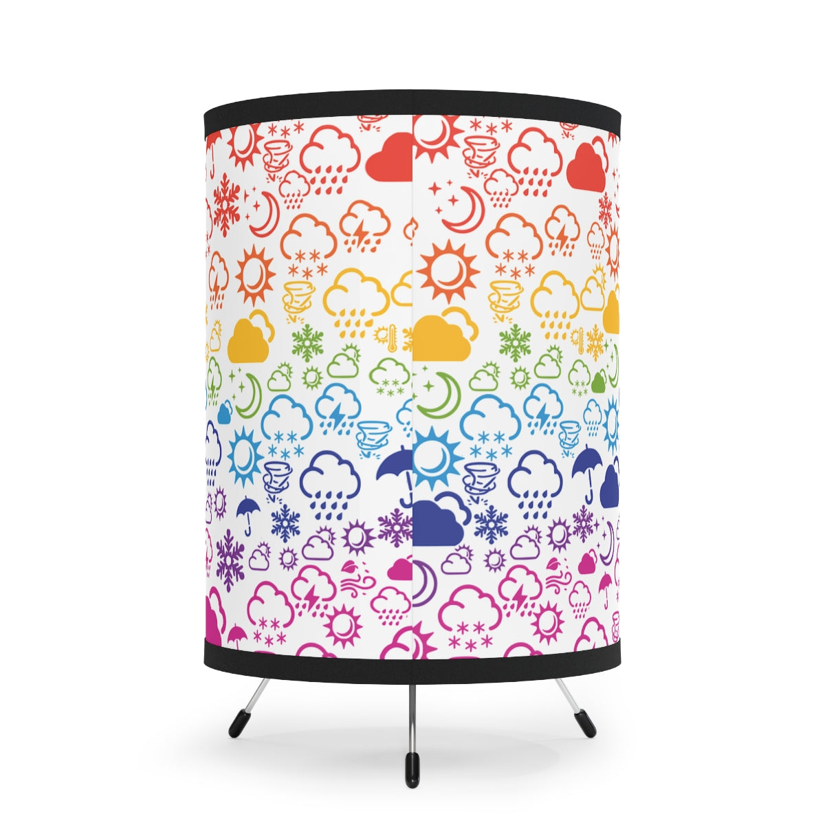 Wx Icon (White/Rainbow) Tripod Lamp