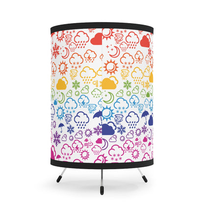 Wx Icon (White/Rainbow) Tripod Lamp