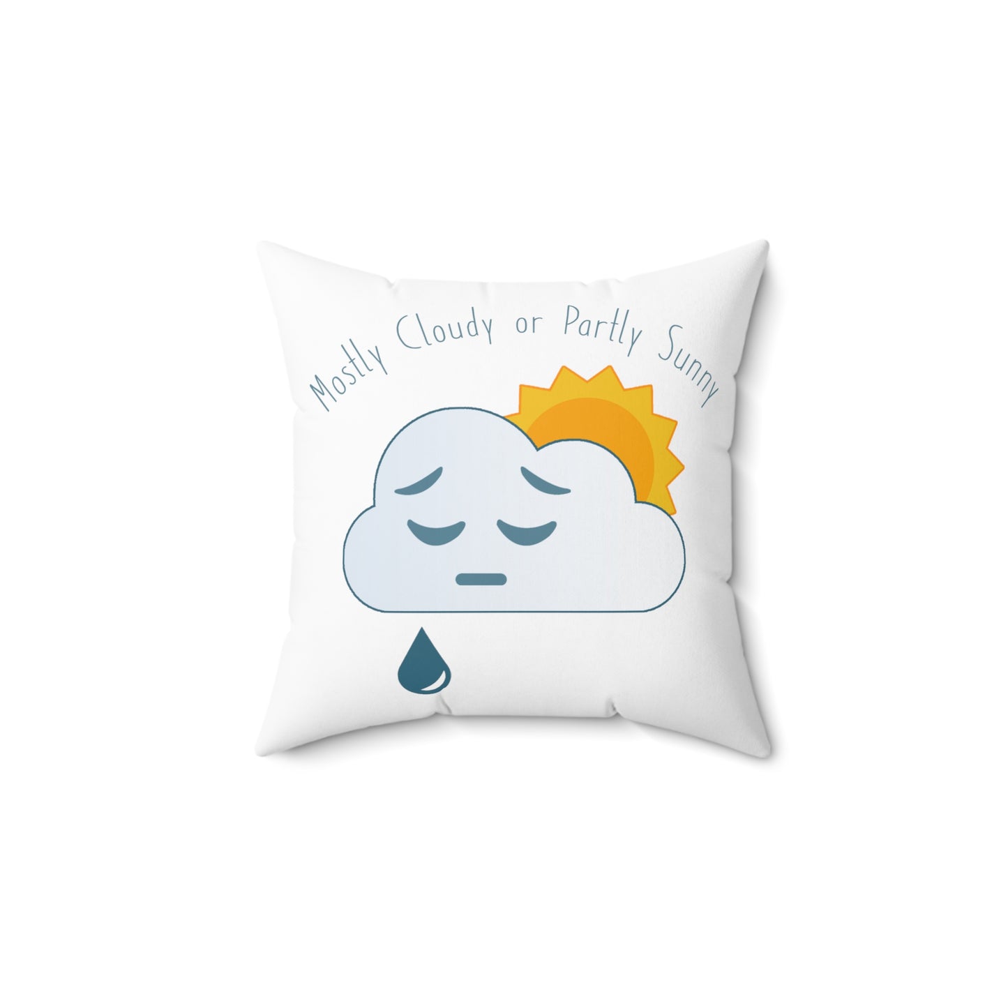 Mostly Cloudy Throw Pillow