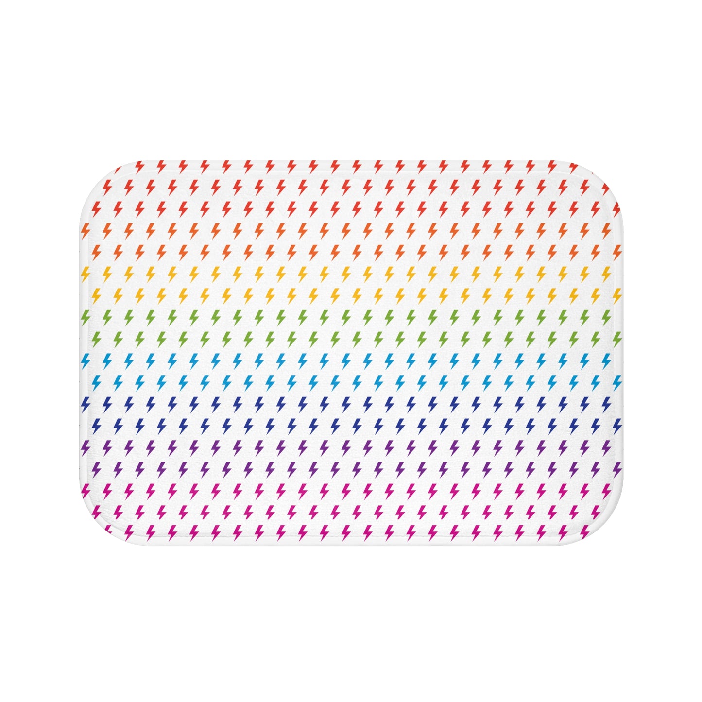 Lightning (White/Rainbow) Bath Mat