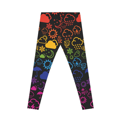 Wx Icon (Black/Rainbow) Casual Leggings