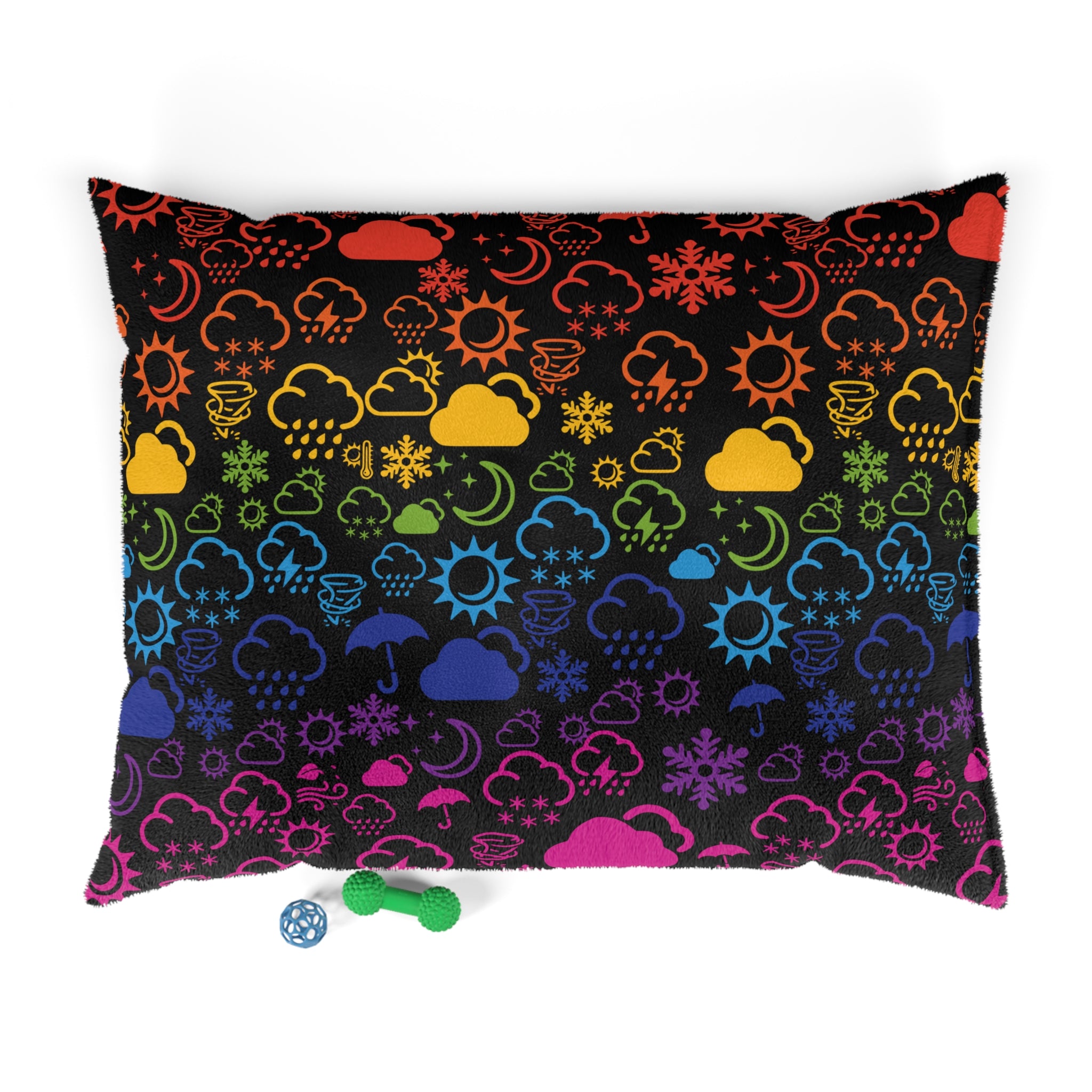 Wx Icon (Black/Rainbow) Pet Bed 