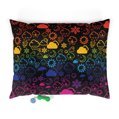 Wx Icon (Black/Rainbow) Pet Bed