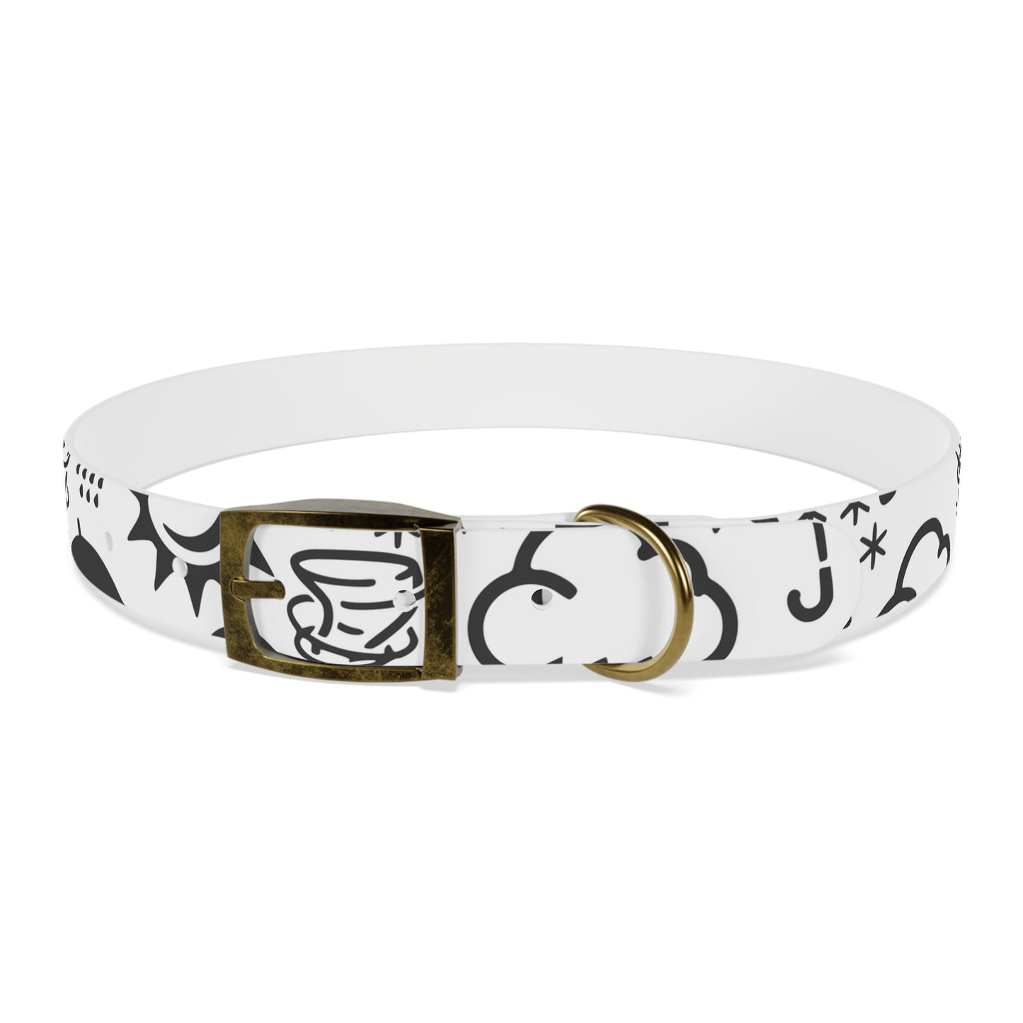 Wx Icon (White/Black) Dog Collar