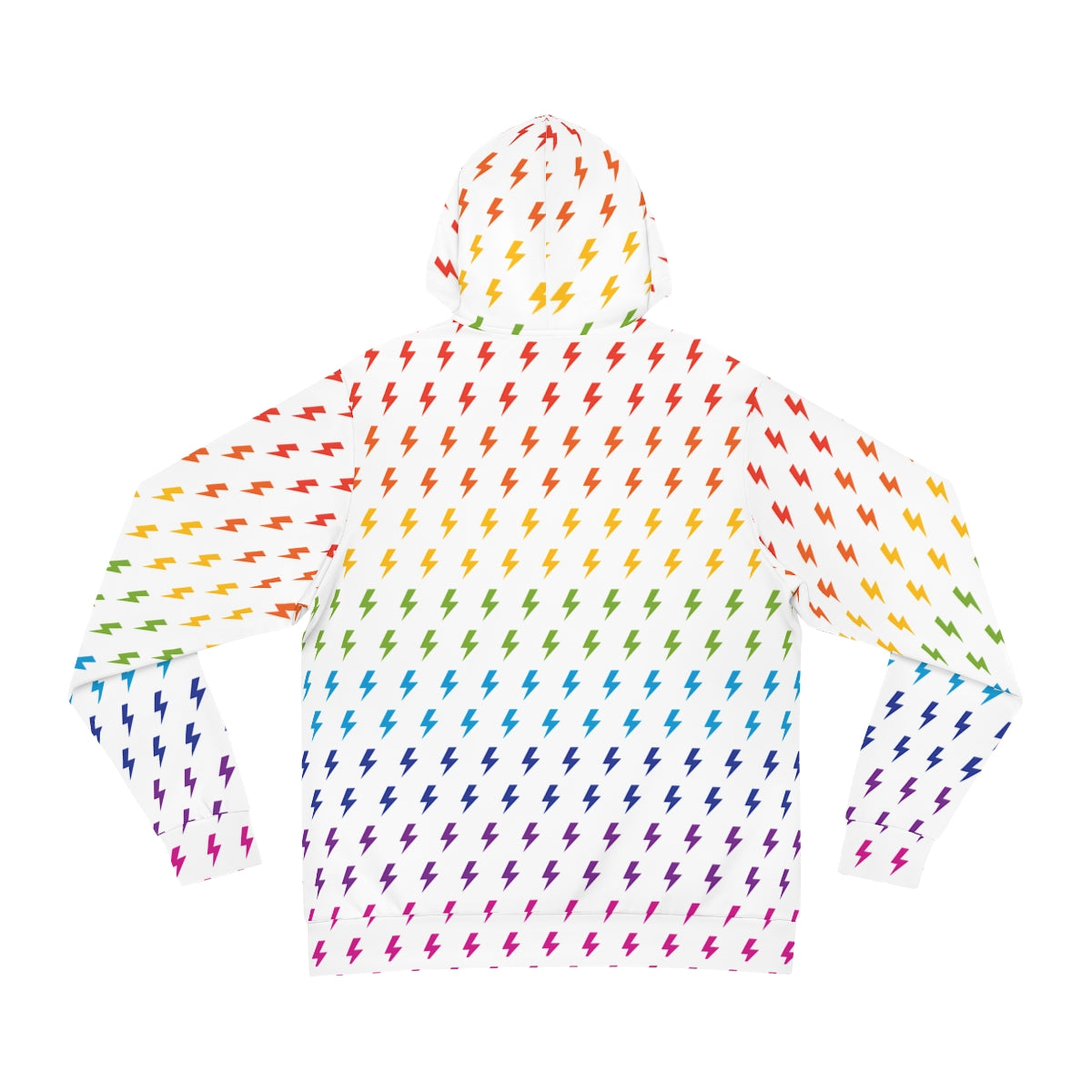 Sweat à capuche Lightning (blanc/arc-en-ciel)  