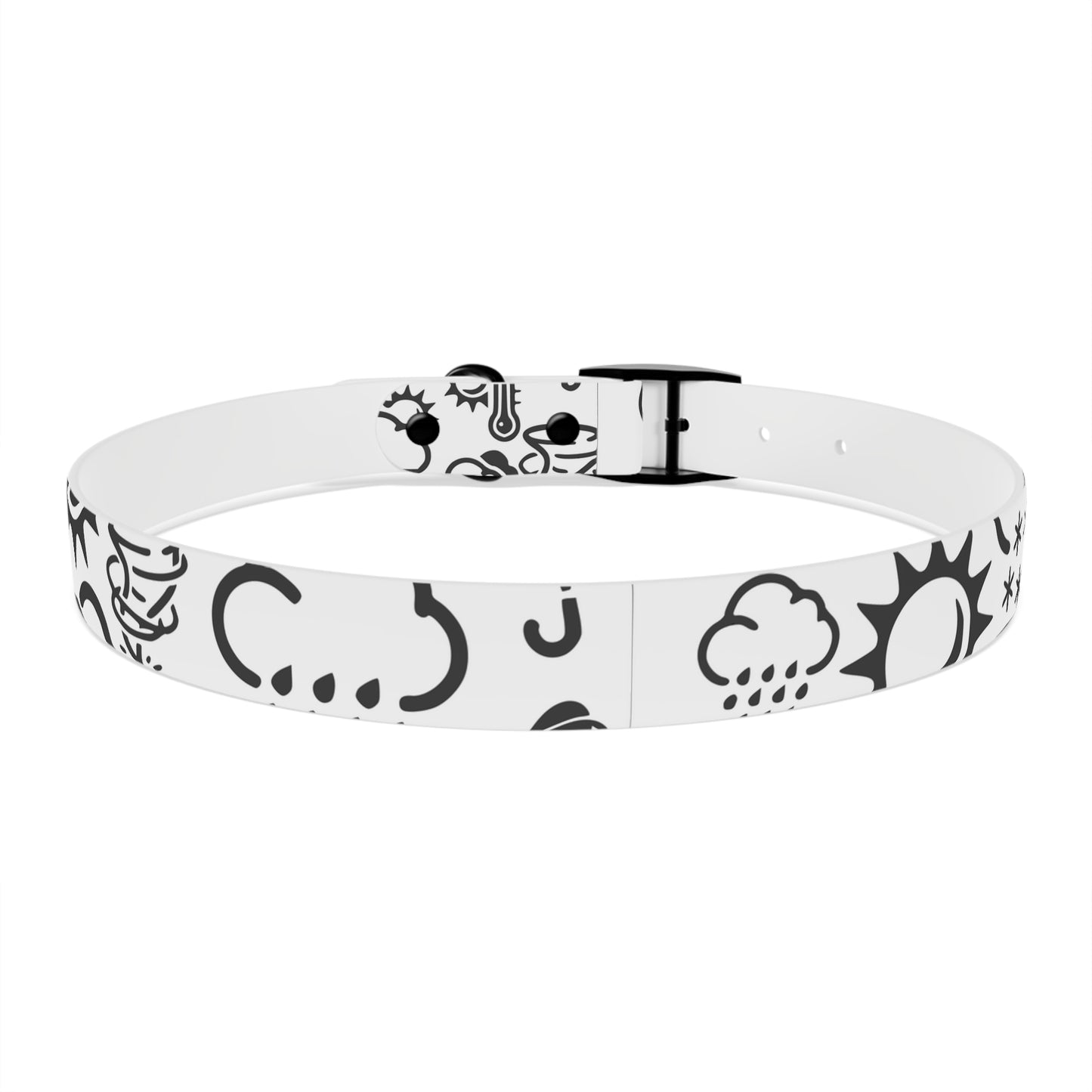 Wx Icon (White/Black) Dog Collar