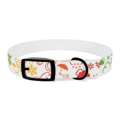 Wx Icon (White/Rainbow) Dog Collar