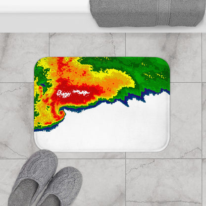 Radar Print (White) Bath Mat