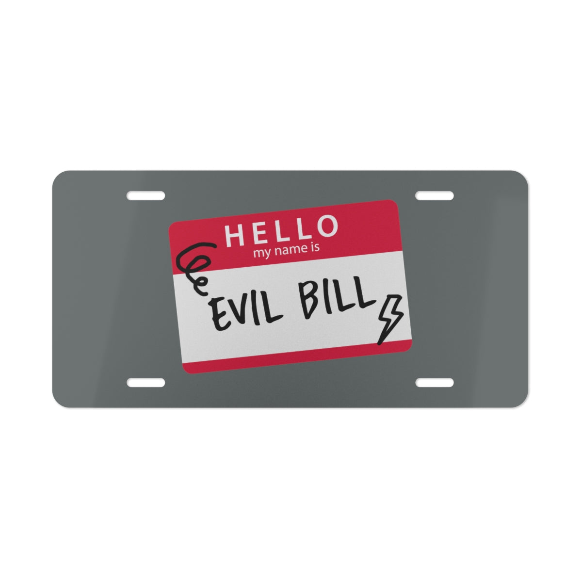 Evil Bill License Plate 