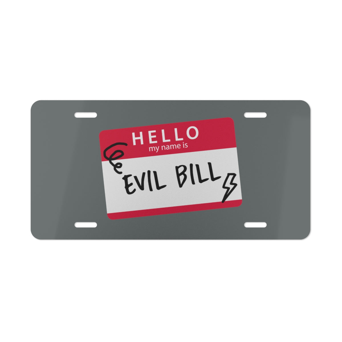 Plaque d'immatriculation Evil Bill