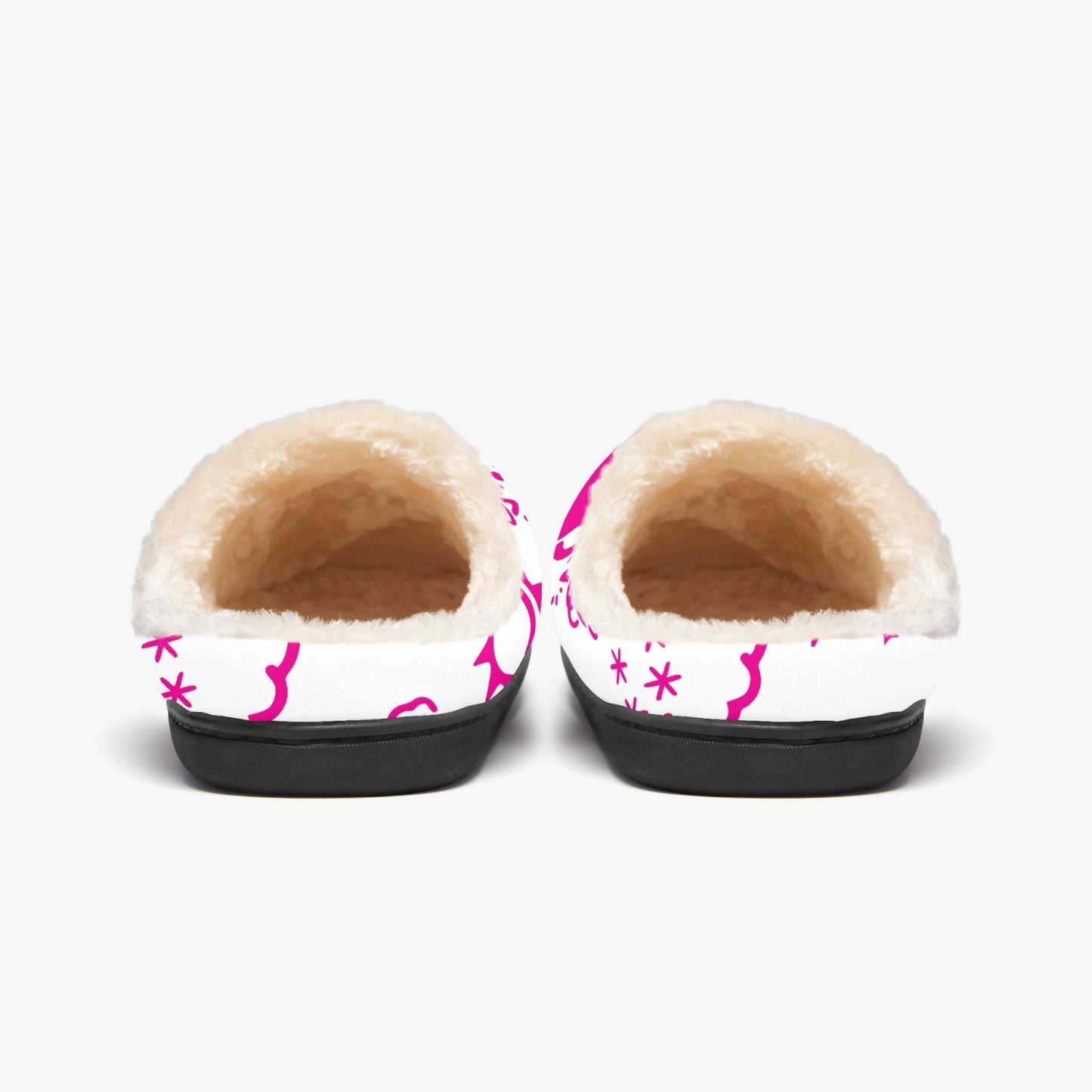 Wx Icon (White/Pink) Fluffy Slippers