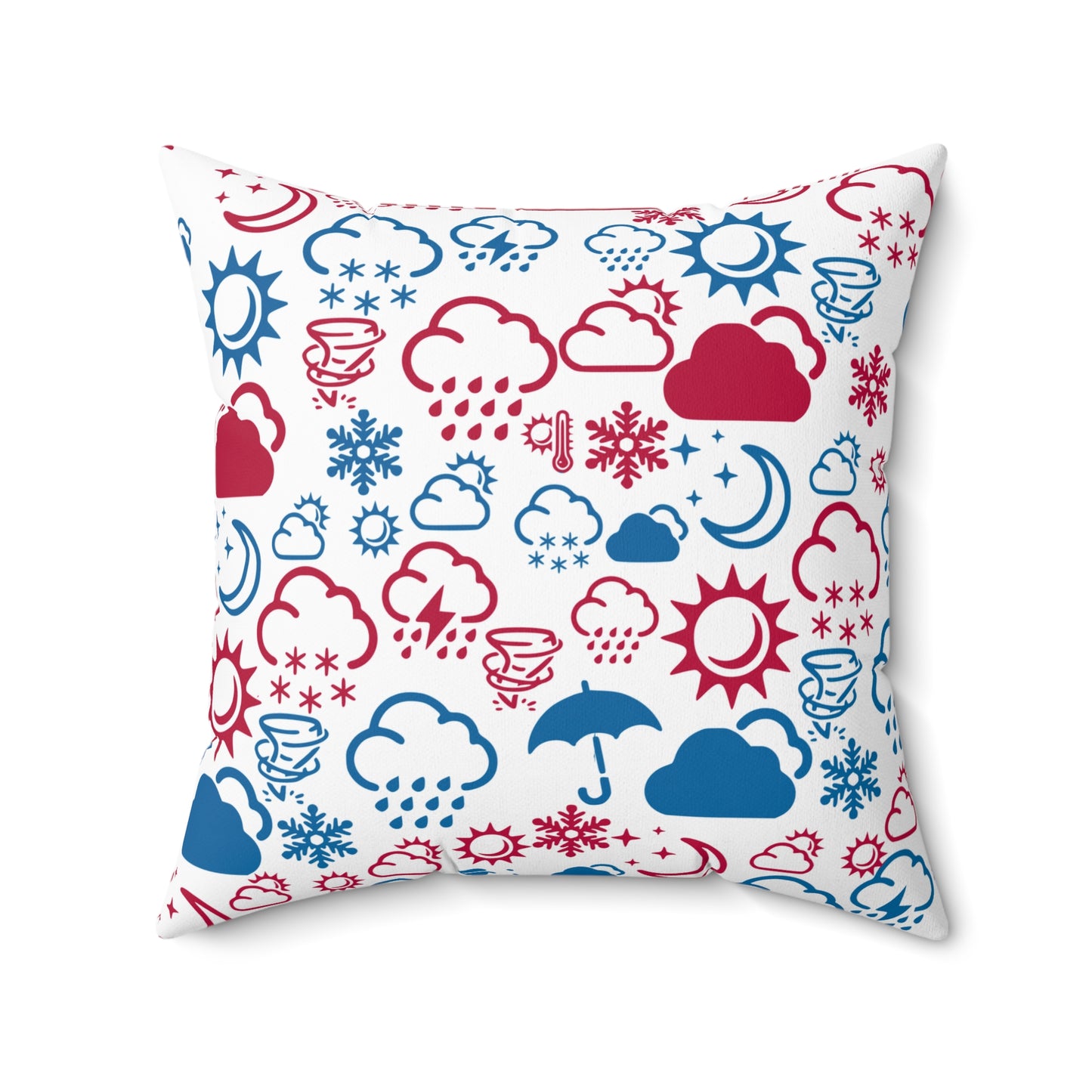 Wx Icon (Red/Blue) Throw Pillow