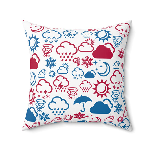 Wx Icon (Red/Blue) Throw Pillow