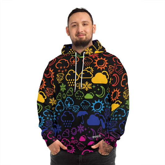 Wx Icon (Black/Rainbow) Hoodie