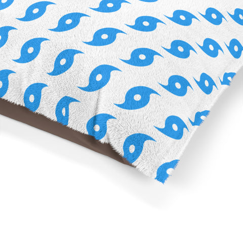 Hurricane Icon (White/Blue) Pet Bed
