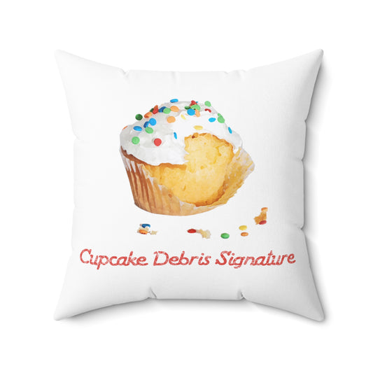 Cupcake Debris Signature Throw Pillow