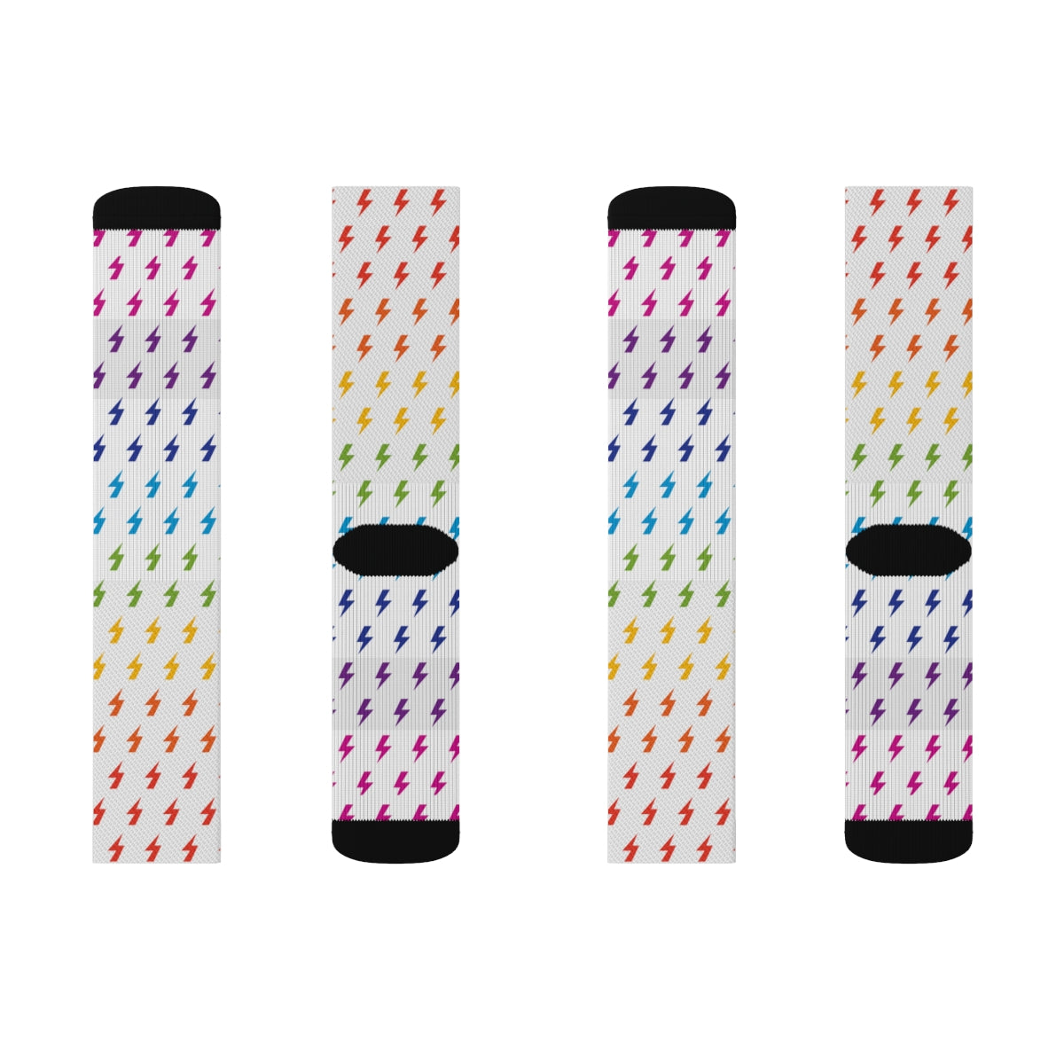 Lightning (White/Rainbow) Socks