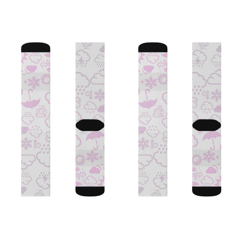 Wx Icon (Pink) Socks