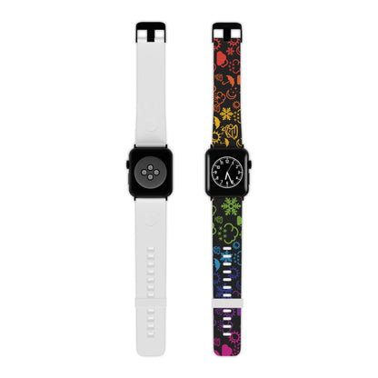 Wx Icon (Black/Rainbow) Watch Band for Apple Watch