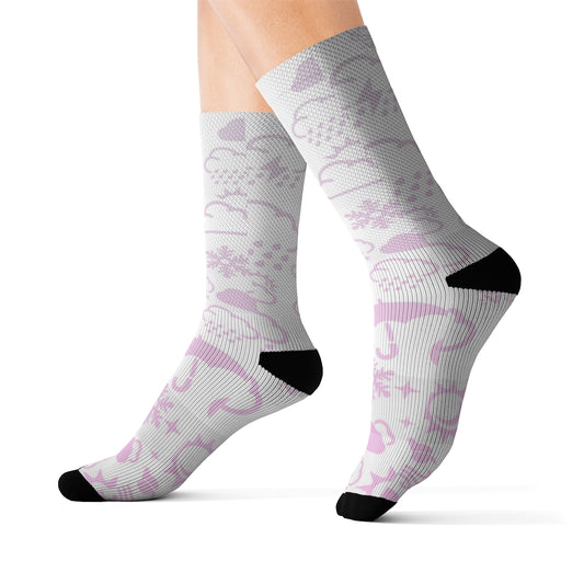 Wx Icon (Pink) Socks