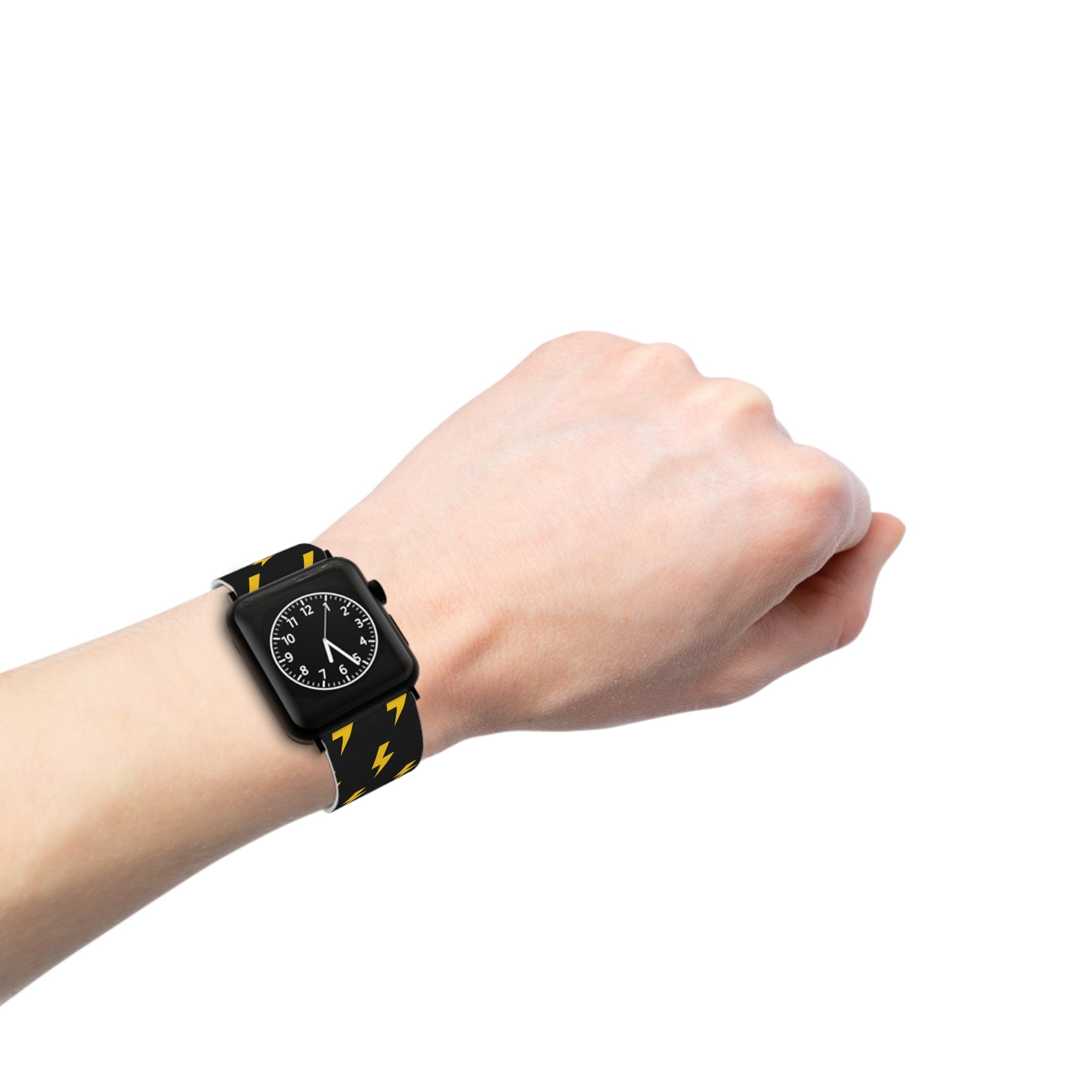 Lightning Icon (Black/Yellow) Watch Band for Apple Watch 