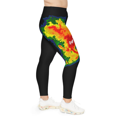 Radar Print Plus Size Leggings