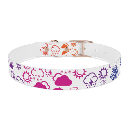 Wx Icon (White/Rainbow) Dog Collar