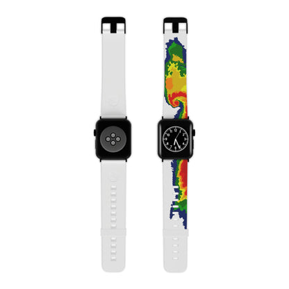 Radar Print (White) Watch Band for Apple Watch