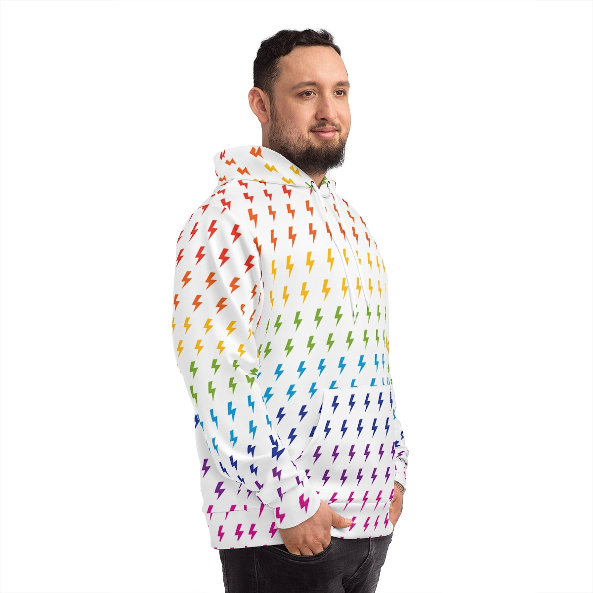 Lightning (White/Rainbow) Hoodie 