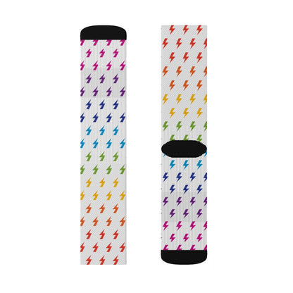 Lightning (White/Rainbow) Socks