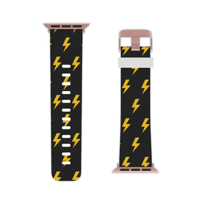 Lightning Icon (Black/Yellow) Watch Band for Apple Watch