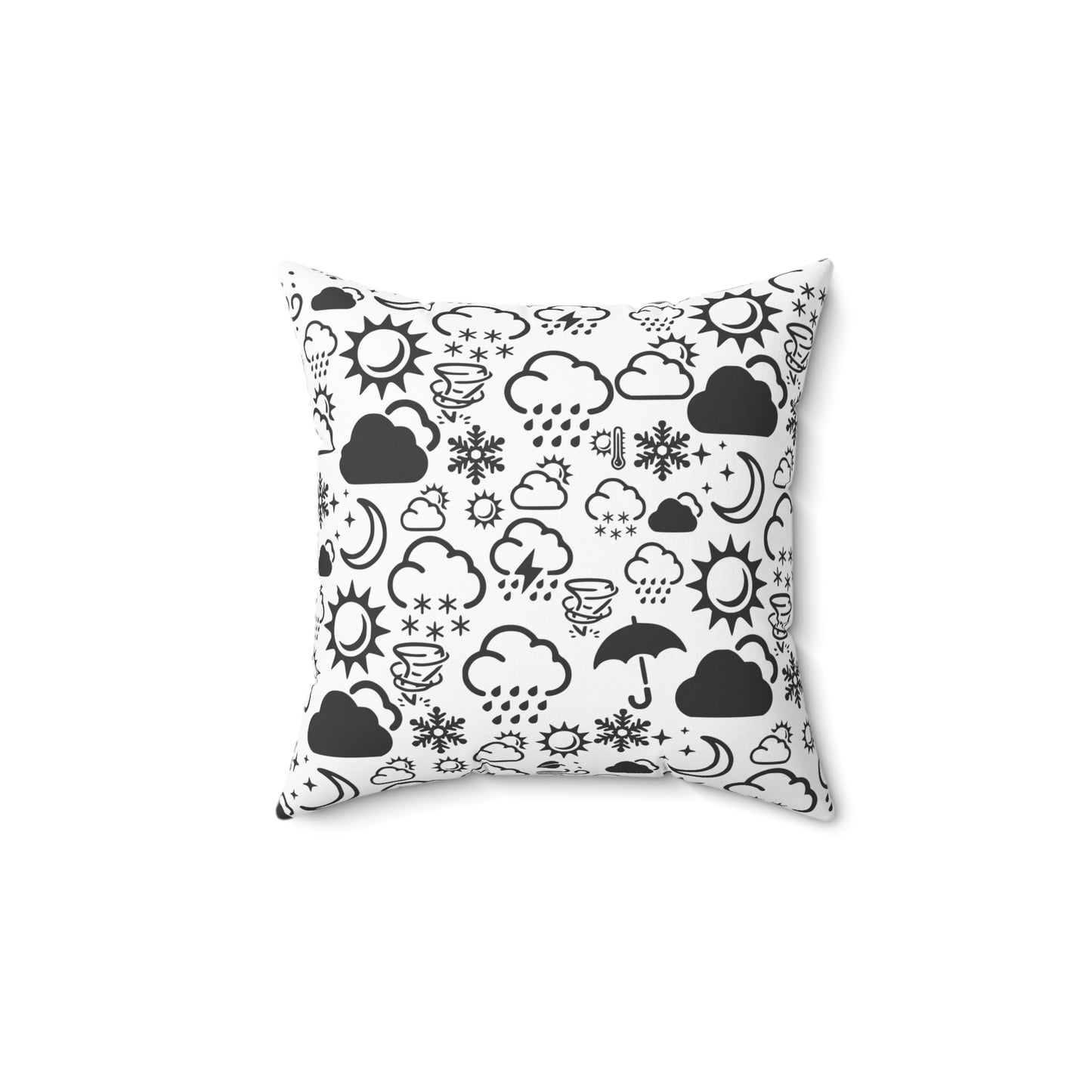 Wx Icon (White/Black) Throw Pillow