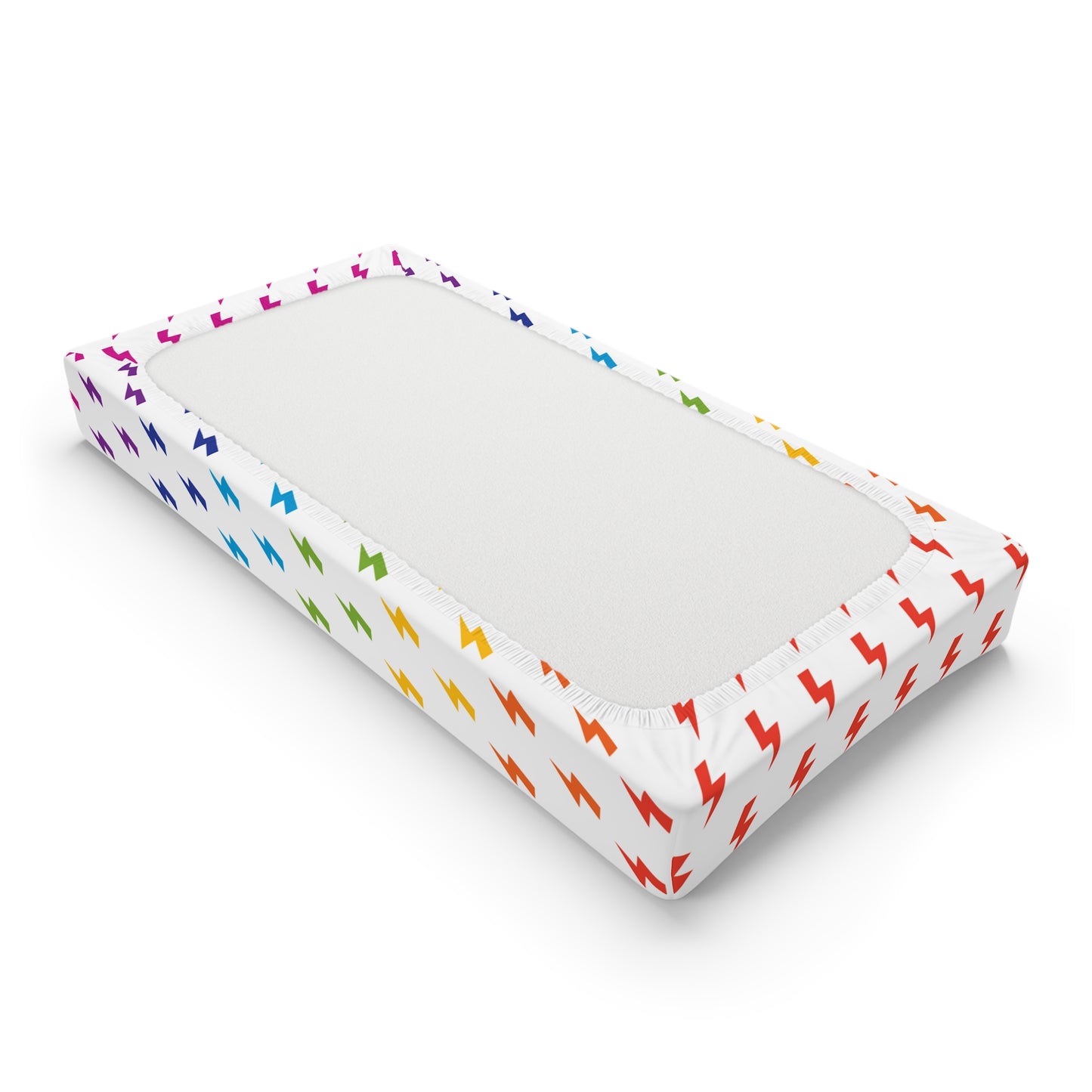 Lightning Icon (Rainbow) Changing Pad Cover