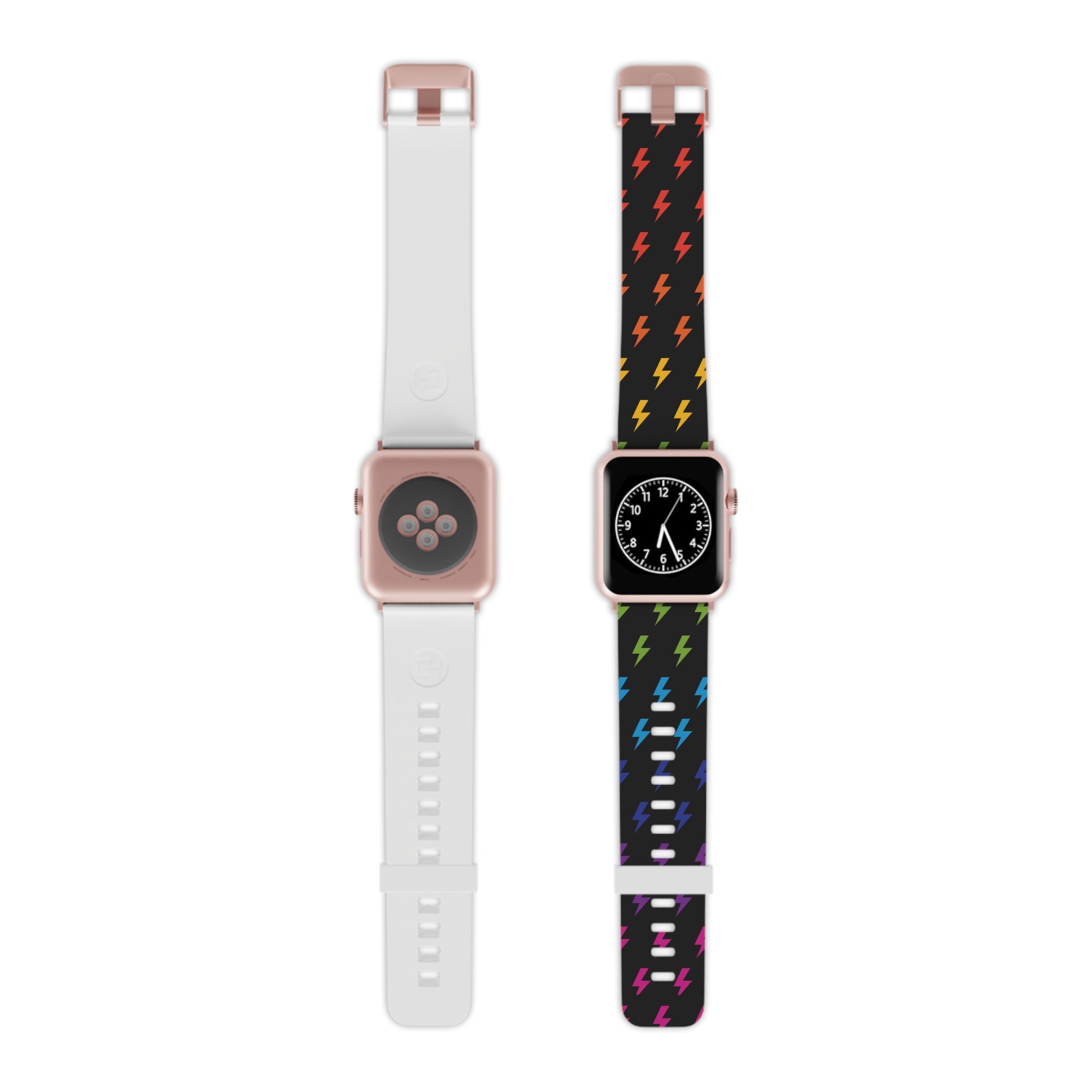 Lightning Icon (Black/Rainbow) Watch Band for Apple Watch 