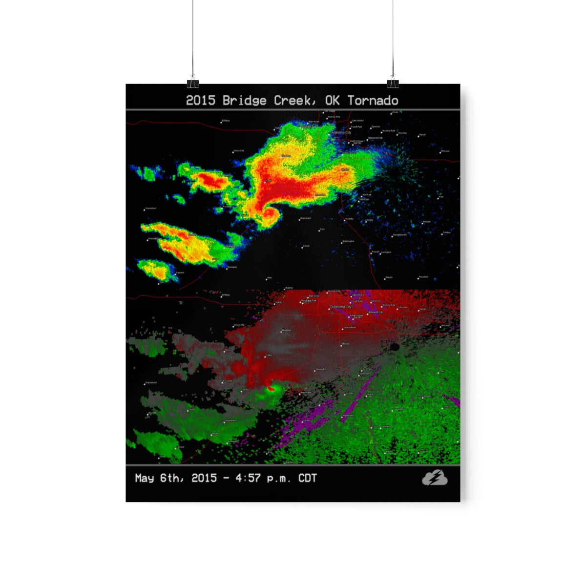 Bridge Creek, OK 2015 Tornado Poster