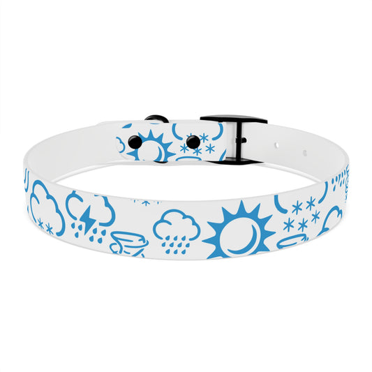 Wx Icon (White/Blue) Dog Collar