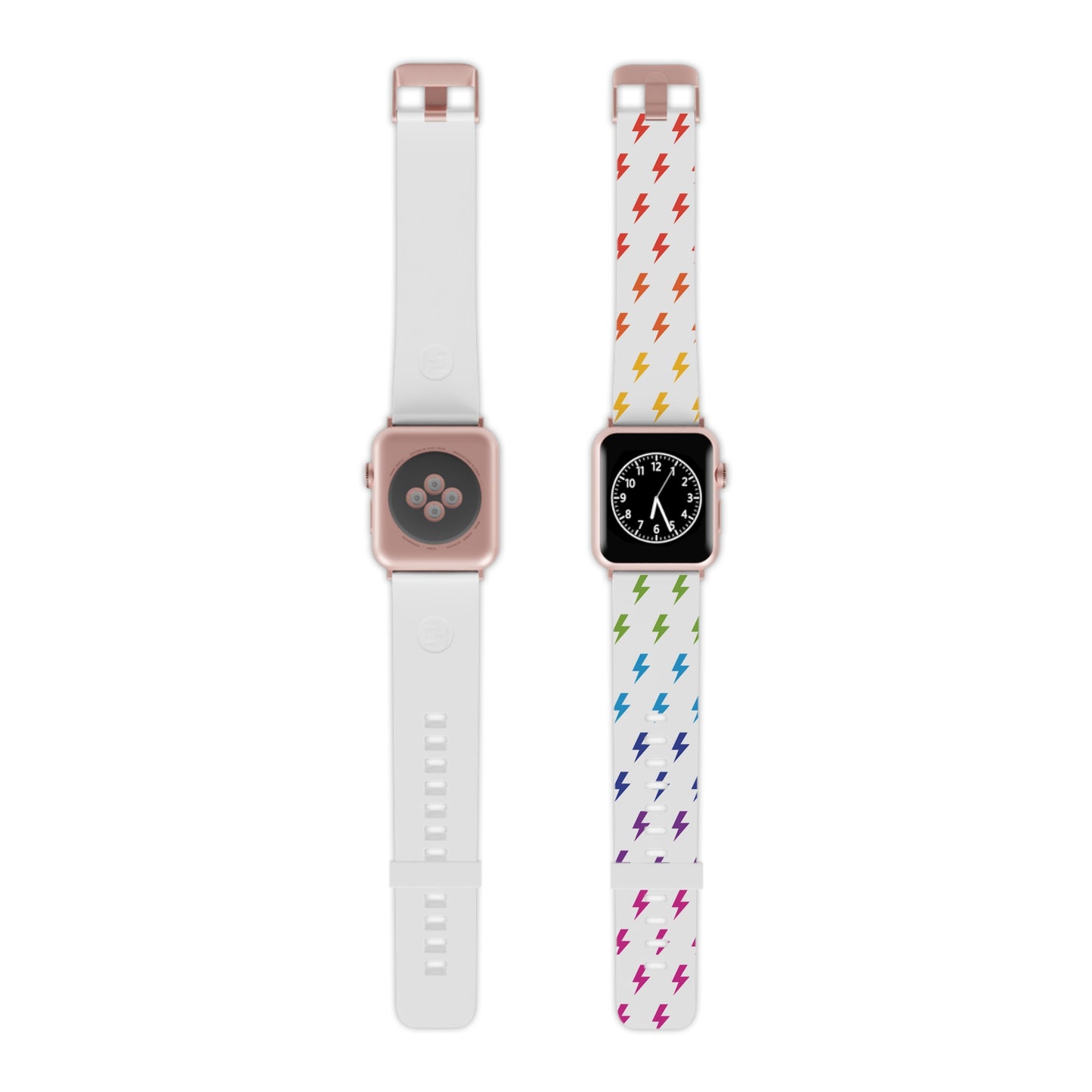 Lightning Icon (White/Rainbow) Watch Band for Apple Watch