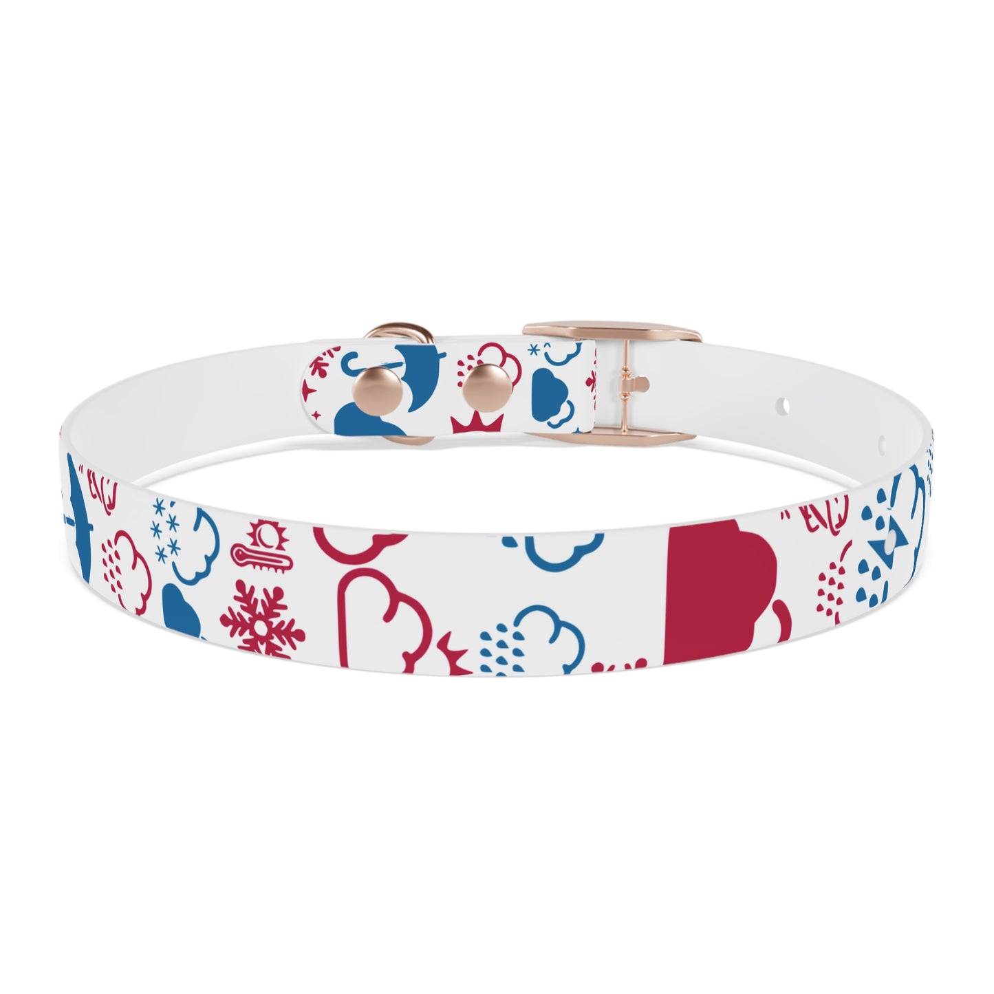 Wx Icon (Red/Blue) Dog Collar